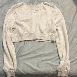 Nike Cream Boxy Crop Sweatshirt